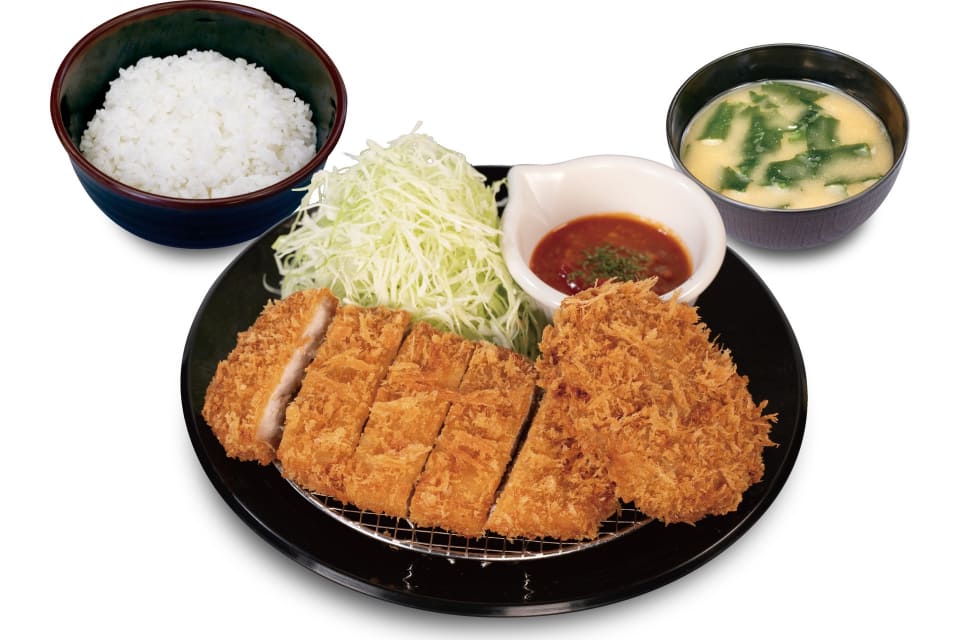 松のや ロースかつ＆メンチかつ定食 うまトマソース付き
