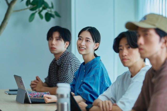 映画『見上げてごらん』編集部の場面写真