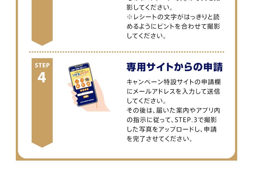 宮崎県ソナエトク 申請方法 STEP4 キャンペーン特設サイトからメールアドレスで申請