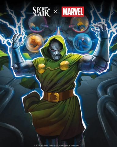 Secret Lair x Marvel: Doomsdrop のドクター・ドゥームのイラスト