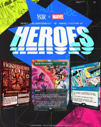 Secret Lair Countdown Kit: Marvel's History of Heroes