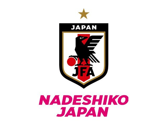 JFAなでしこジャパンのエンブレムとNADESHIKO JAPANのロゴ