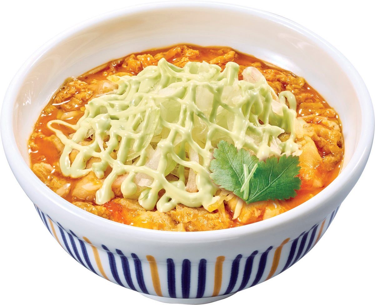なか卯 わさびマヨ親子丼 わさびマヨとオニオンスライスをのせた親子丼