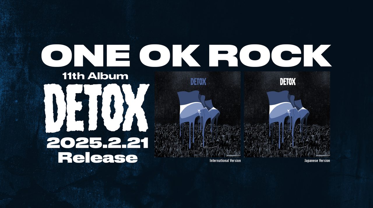 ONE OK ROCK 11thアルバムDETOXの告知ビジュアル
