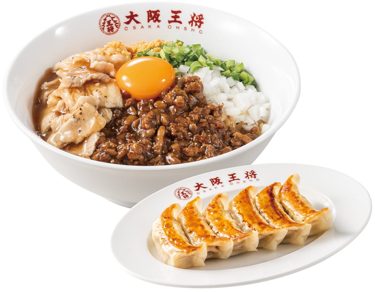 悪魔の肉雪崩！禁断のWポークまぜそば 餃子セット