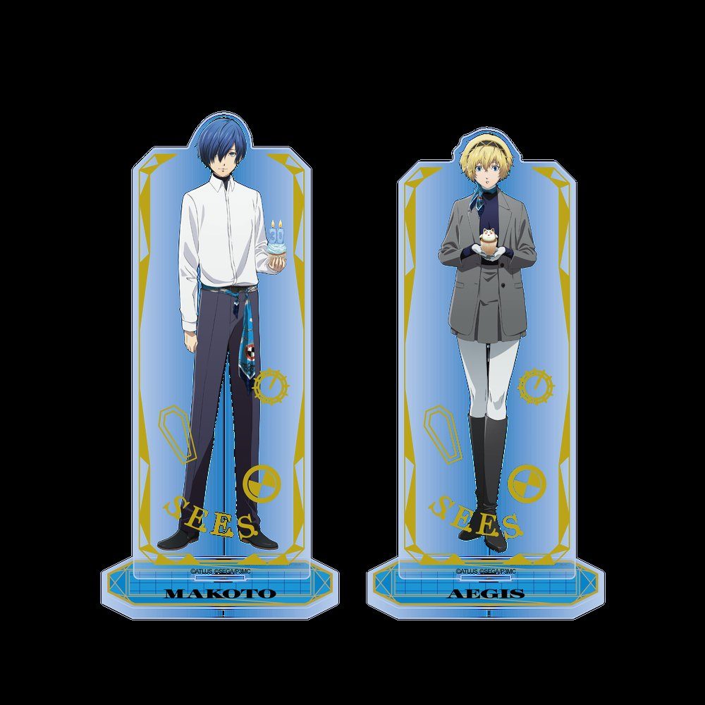 結城理とアイギスの箔押しアクリルスタンド