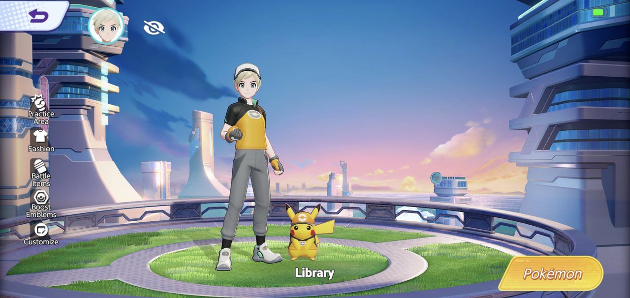 ポケモンユナイト ライブラリモードのホーム画面