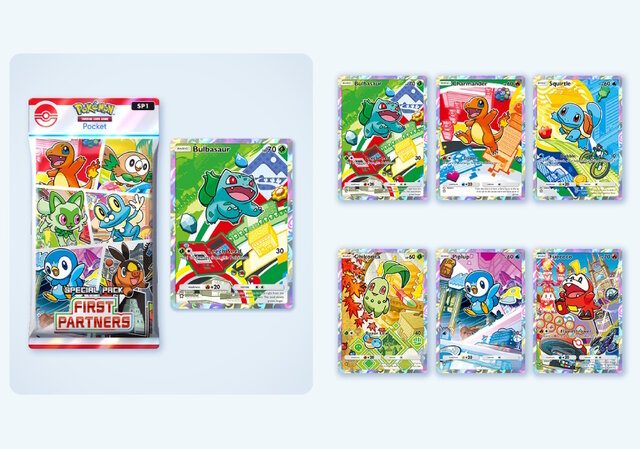 ポケポケ スペシャルパック はじまりのパートナー パッケージと収録カード