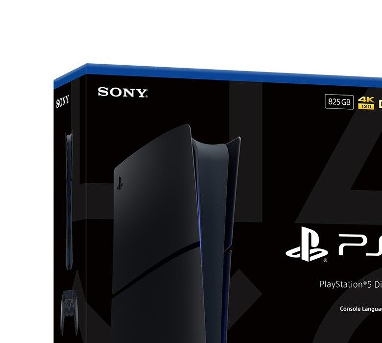 PS5 デジタル・エディション ミッドナイト ブラック日本語専用の外箱と本体