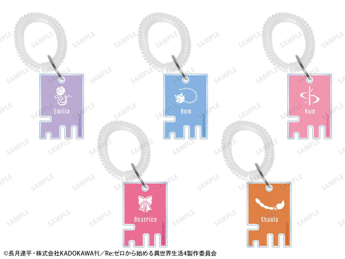 ロッカーキー風アクリルキーホルダー全5種
