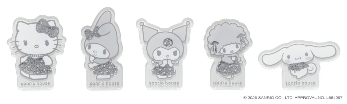 ホリデー限定デザインのアクリルステッカー 5キャラクター