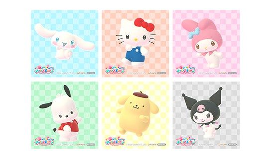 あみあみの店舗別特典 サンリオキャラクターのましかくブロマイド6種セット