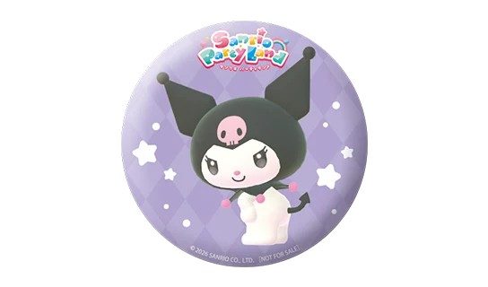 アニメイトの店舗別特典 サンリオキャラクターの76mm缶バッジ