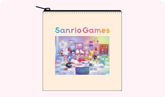 イトーヨーカドーの店舗別特典 サンリオキャラクターのライトキャンバスフラットポーチ