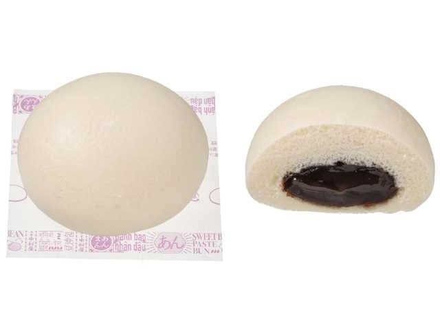セブン-イレブン ほかほかとろっと濃厚ごまあんまん 外観と断面