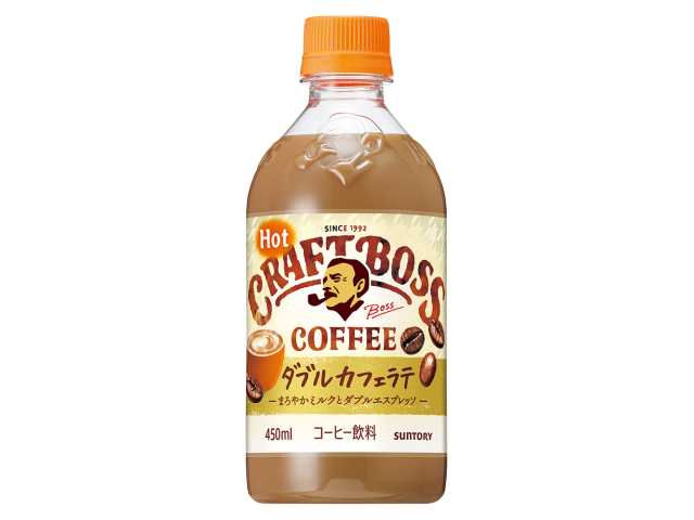 セブン-イレブン対象ドリンクのクラフトボス ラテ ホット450ml