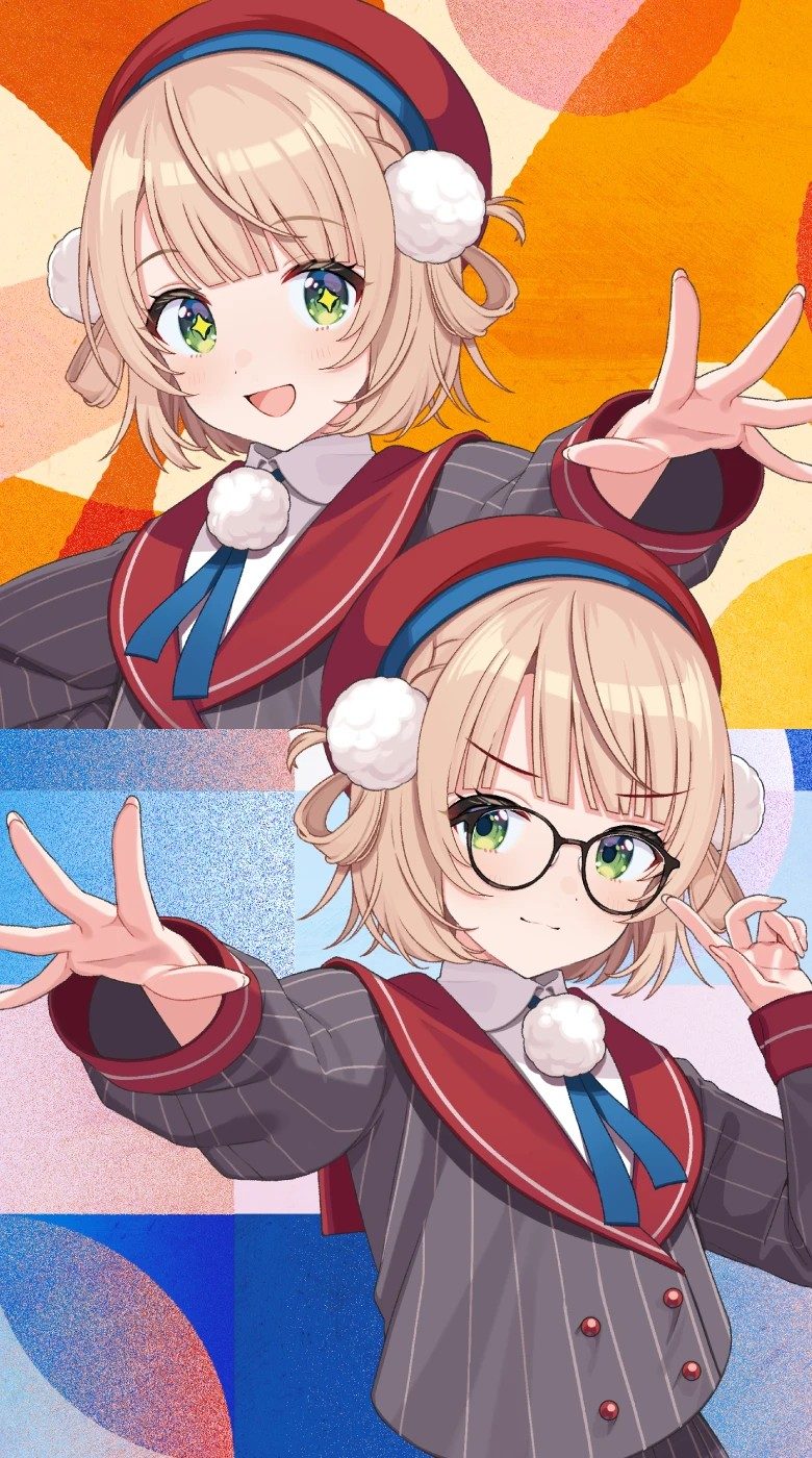 しぐれういの公式ビジュアル。おちゃめ版とてんさい版の2種類のしぐれうい