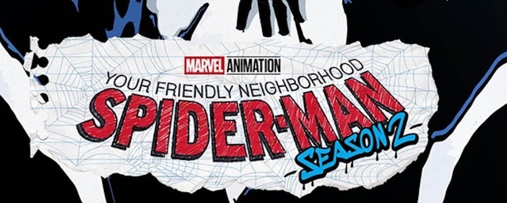 ポスター下部のタイトルロゴ。Your Friendly Neighborhood Spider-Man Season 2