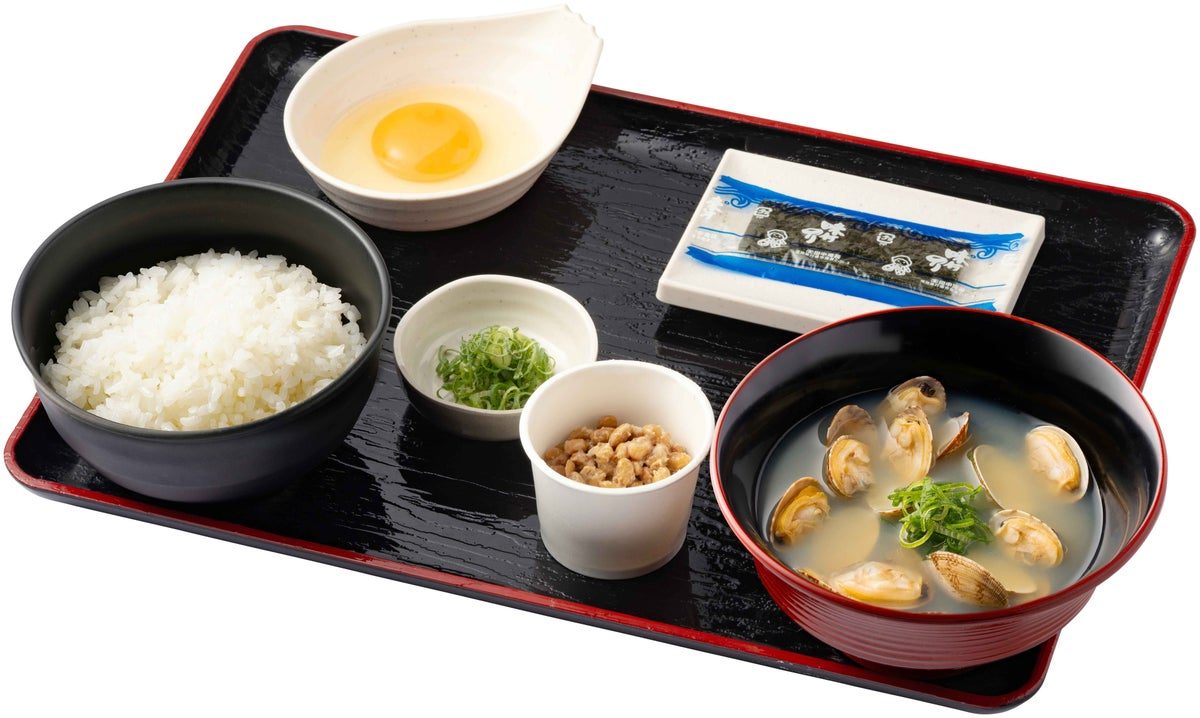 資さんうどん 納豆貝汁定食