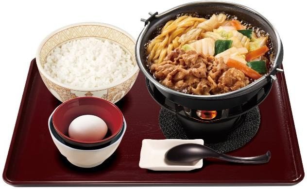 すき家 牛すき鍋定食 たまご1個付き 2026