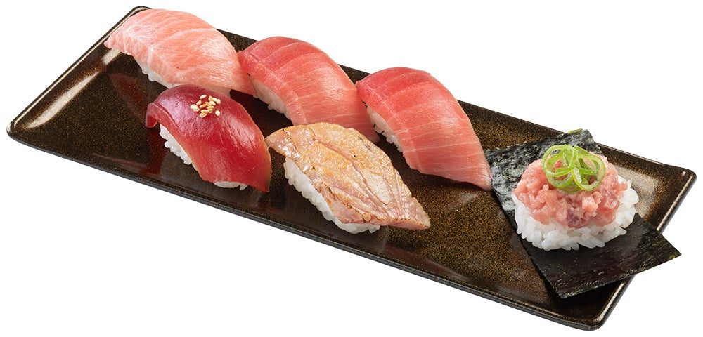 スシロー 天然インド鮪6貫盛り 大とろ 中とろ ねぎとろ包み