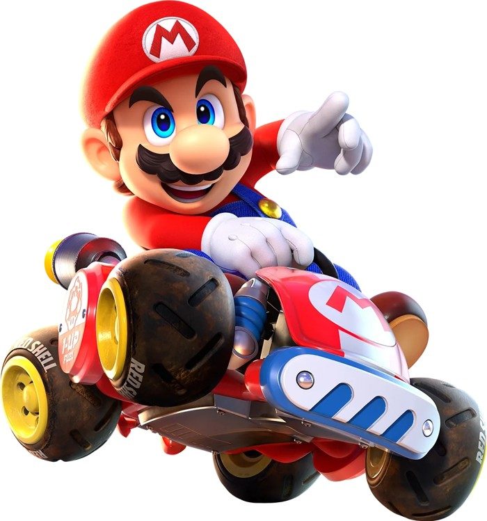 マリオカート ワールド マリオがカートで走る公式イラスト
