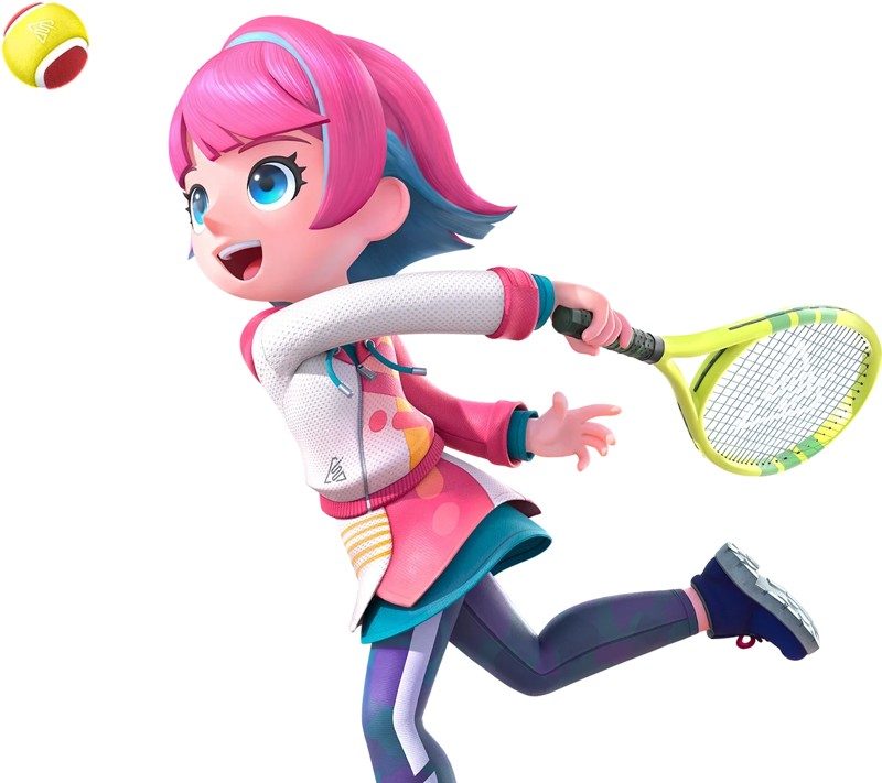 Nintendo Switch Sports Resort テニスをプレイするキャラクターの公式イラスト