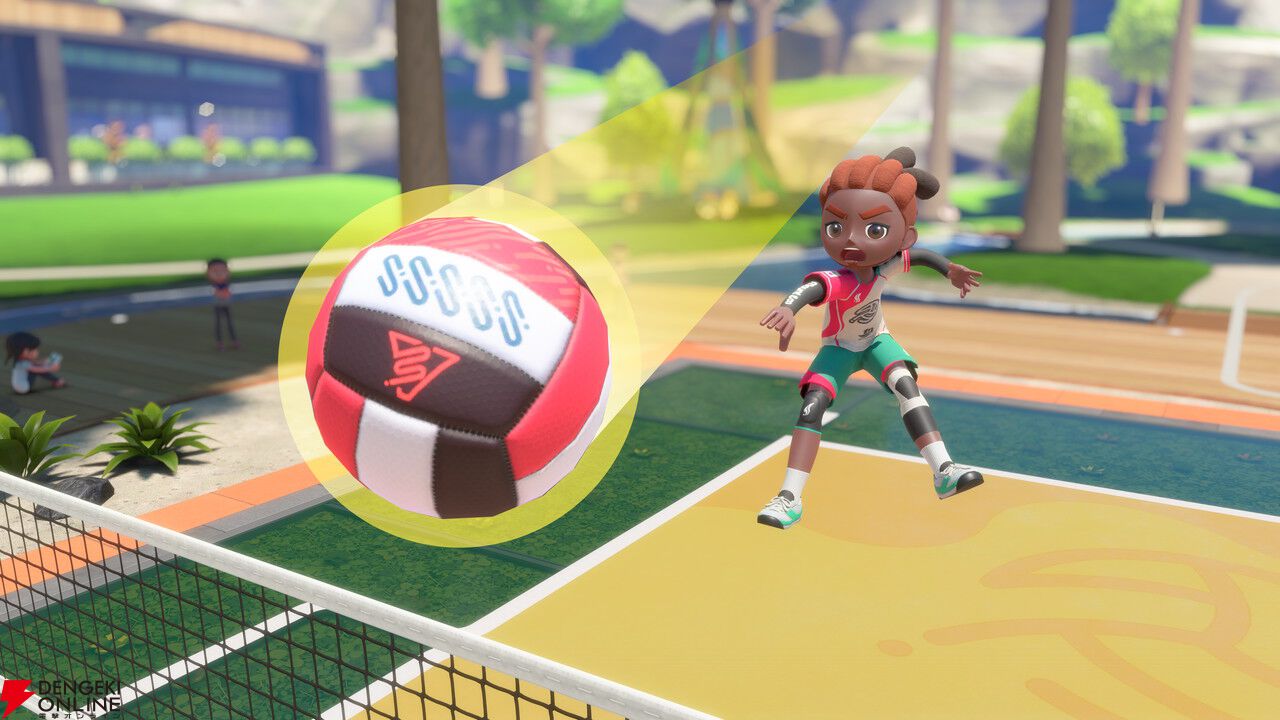 バレーボールのプレイ画面