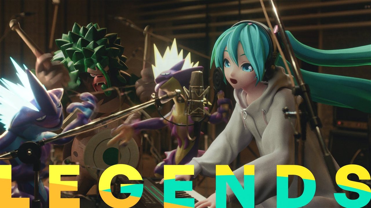 ポケモン feat.初音ミク「LEGENDS」のMV。レコーディング中の初音ミクとポケモンたち