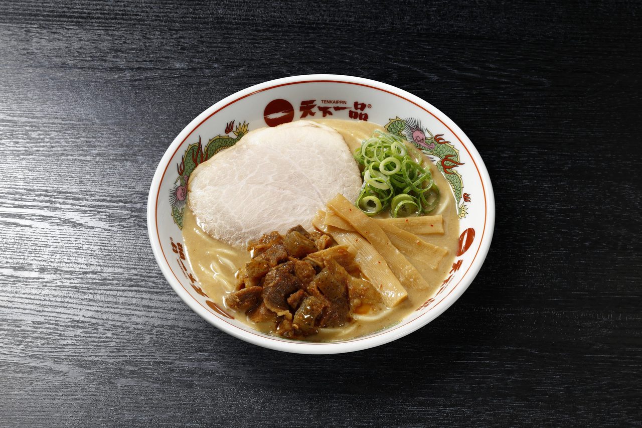 牛すじがのった天下一品のこってりラーメン