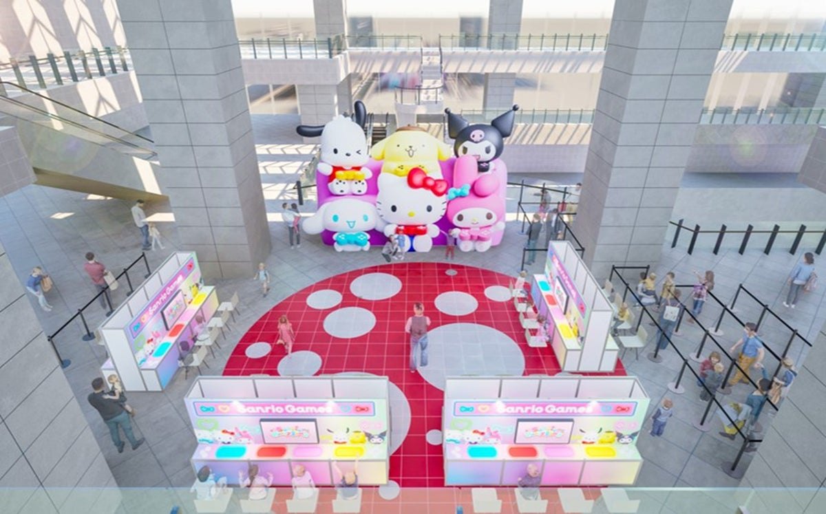サンリオキャラクターが集まる街の画面