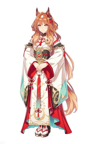 ウマ娘 駿大祭編の新キャラクター 吾妻の立ち絵 巫女装束