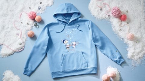 USJ「スヌーピー」冬グッズ。青いパーカー