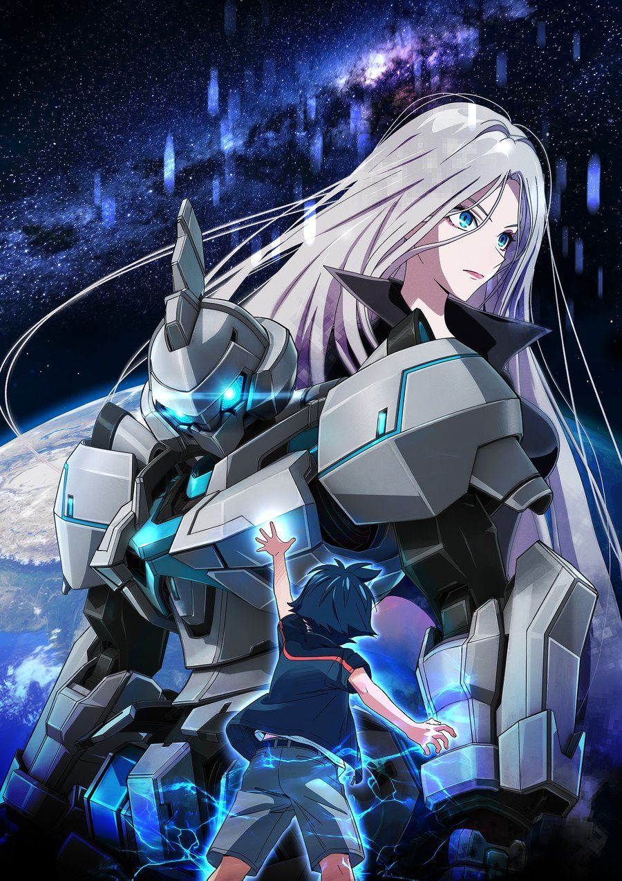 バーテックスフォース キービジュアル 第3弾 銀髪の少女と巨大ロボット