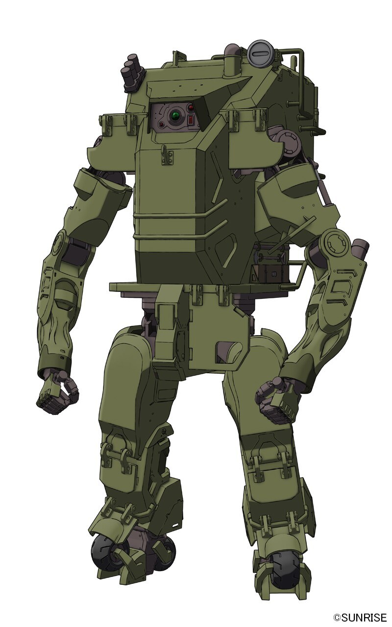 バララント軍のAT ブロッカー（グリーンカラー）の公式メカ画像