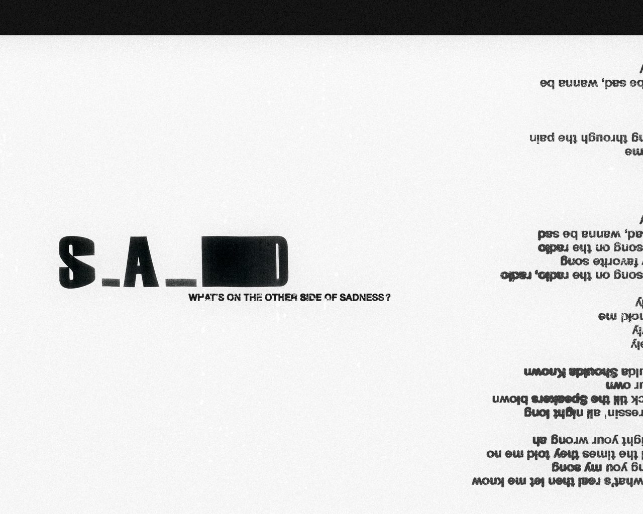 XG S.A.D リリックティザー WHAT'S ON THE OTHER SIDE OF SADNESS?
