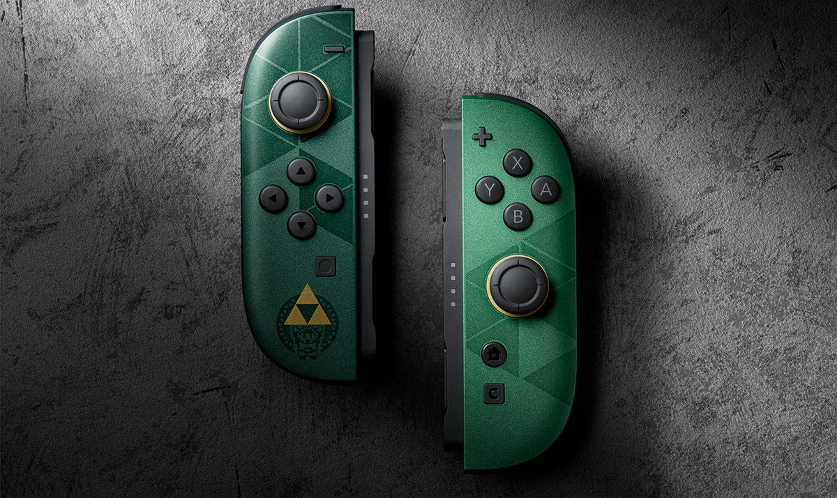 トライフォース柄とグリーンの特別デザインJoy-Con 2